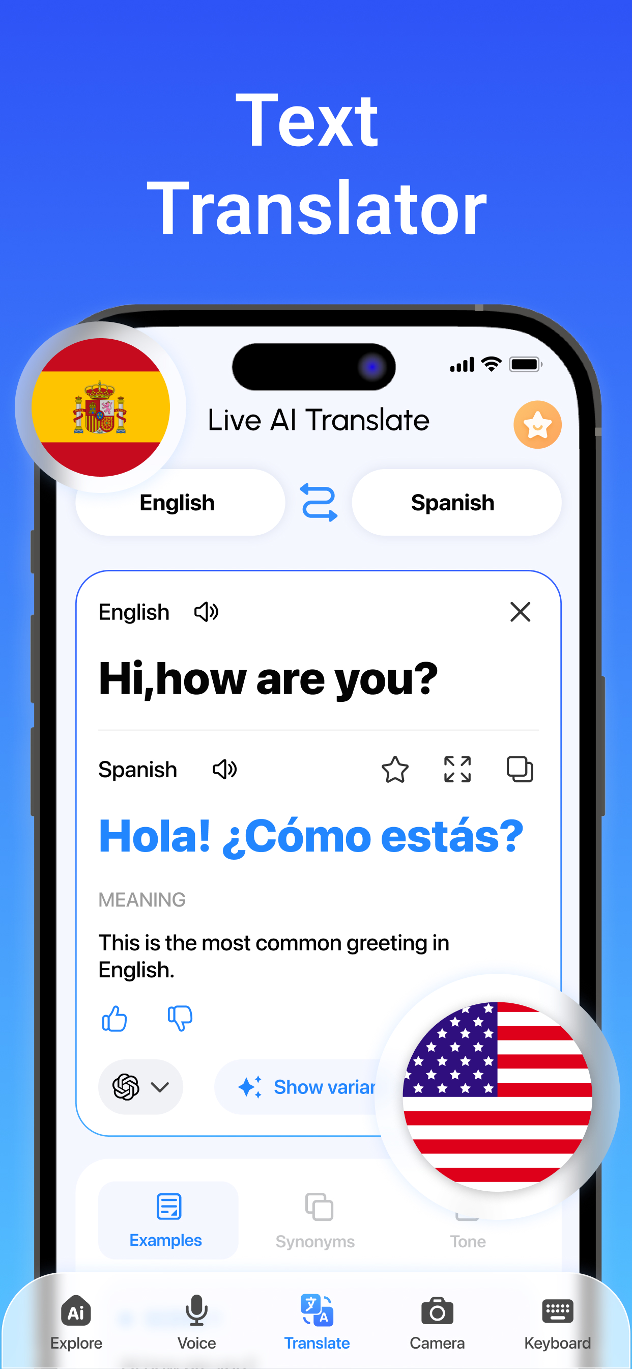 Live AI Translate conversation